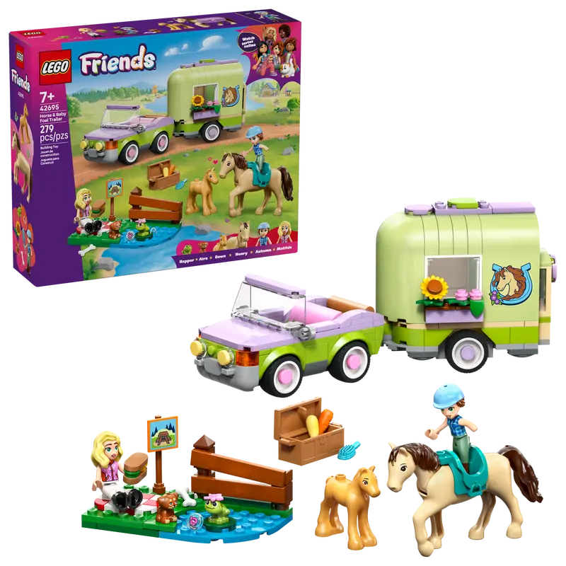 Lego 42695 Friends Horse and Baby Foal Trailer