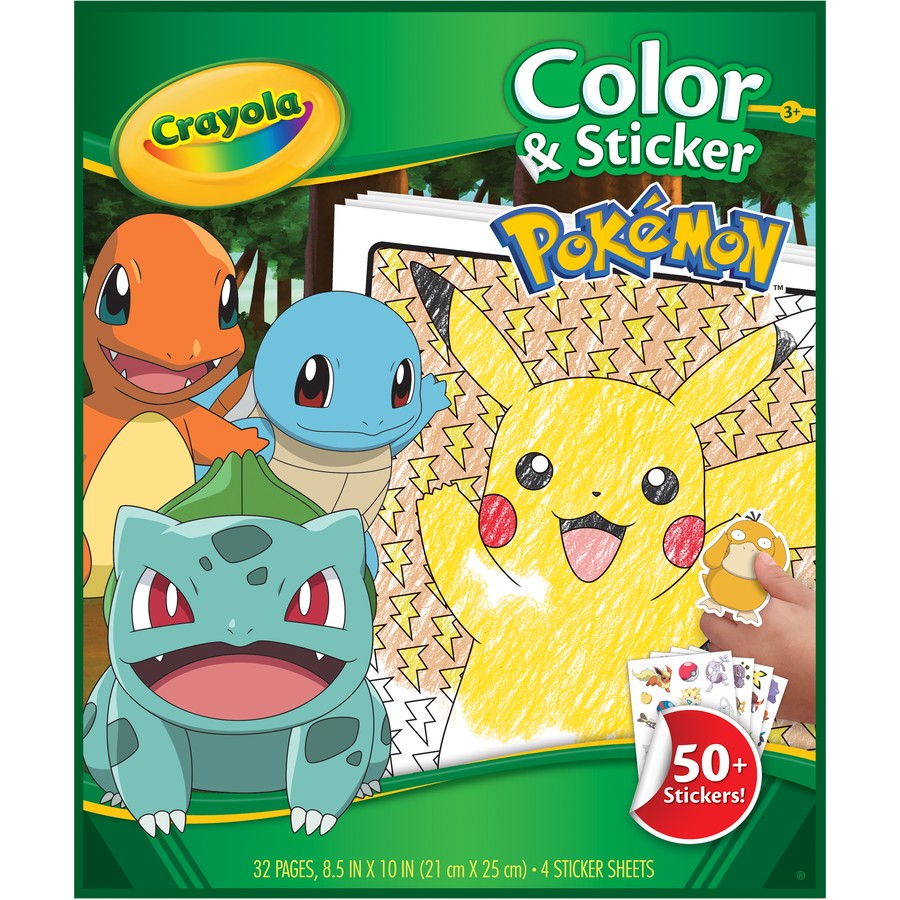 Crayola Colour & Sticker Book Pokemon Warrnambool Toys and Baby