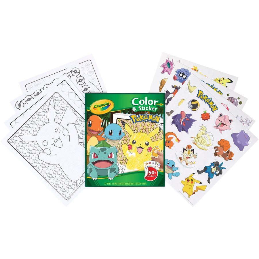 Crayola Colour &amp; Sticker Book Pokemon
