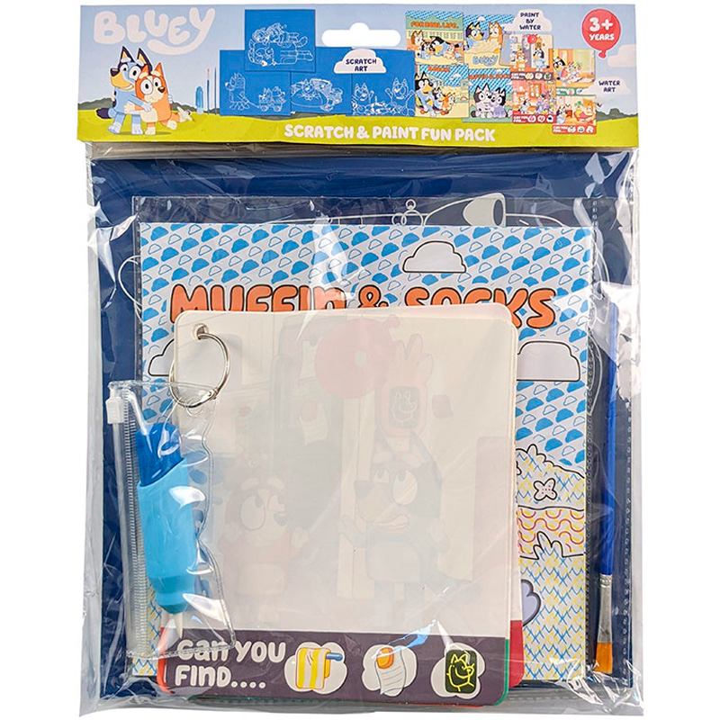 Bluey Scratch & Paint Fun Pack