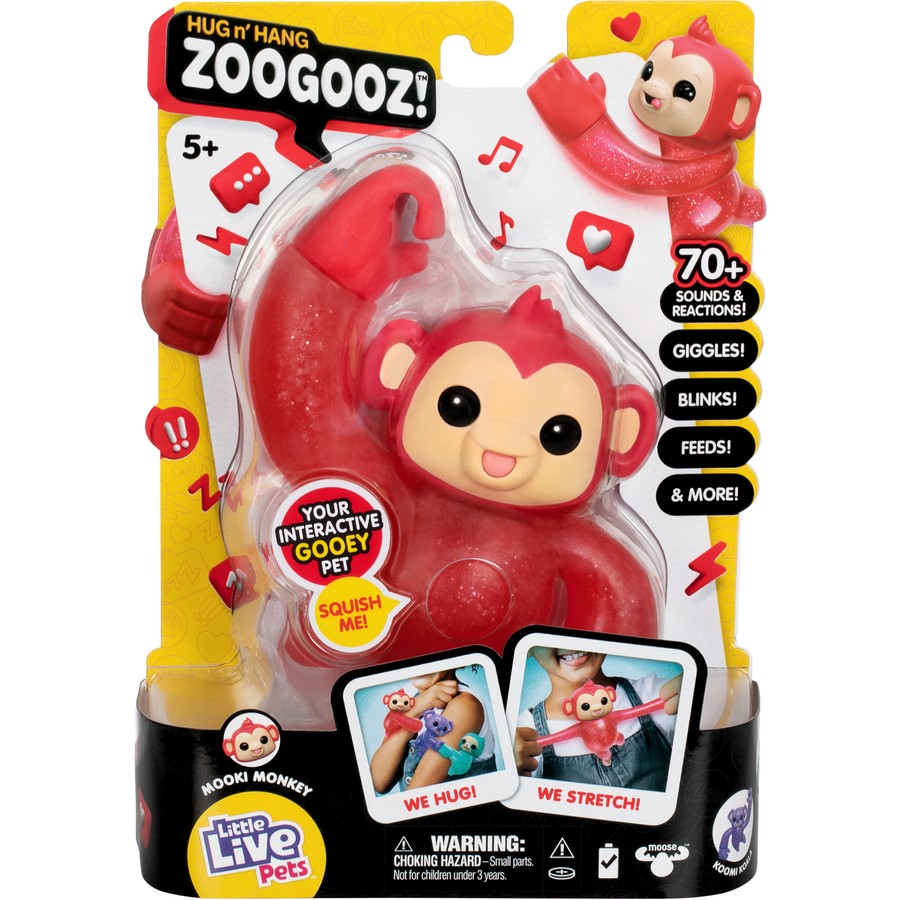 Little Live Pets Hug N Hang Mooki Monkey demo batteries included