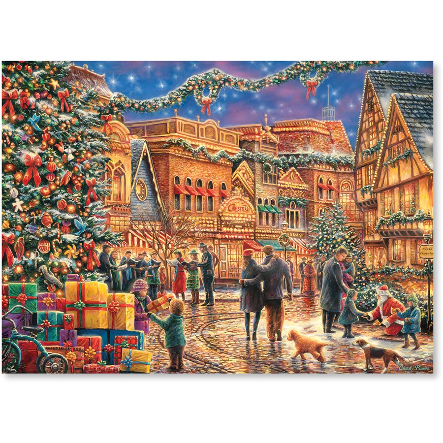 Crown Landscape Series Christmas At Town Square 1000pc Puzzle