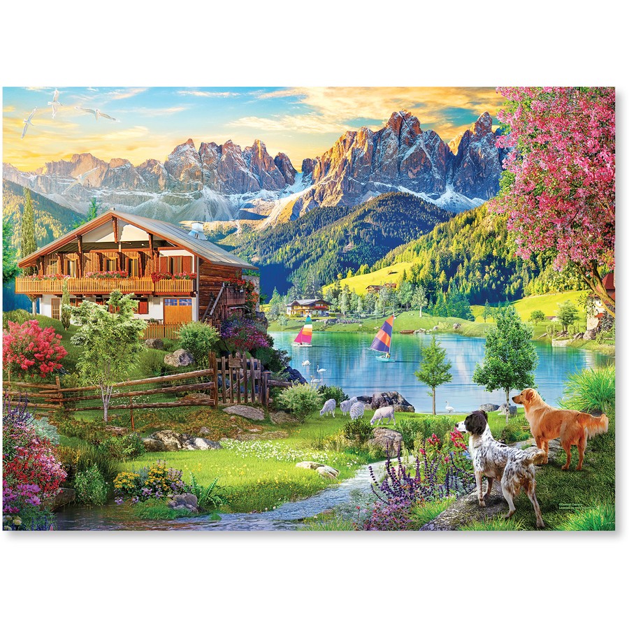 Crown Castle &amp; Cottages Series Dolomites Landscape 1000pc Puzzle