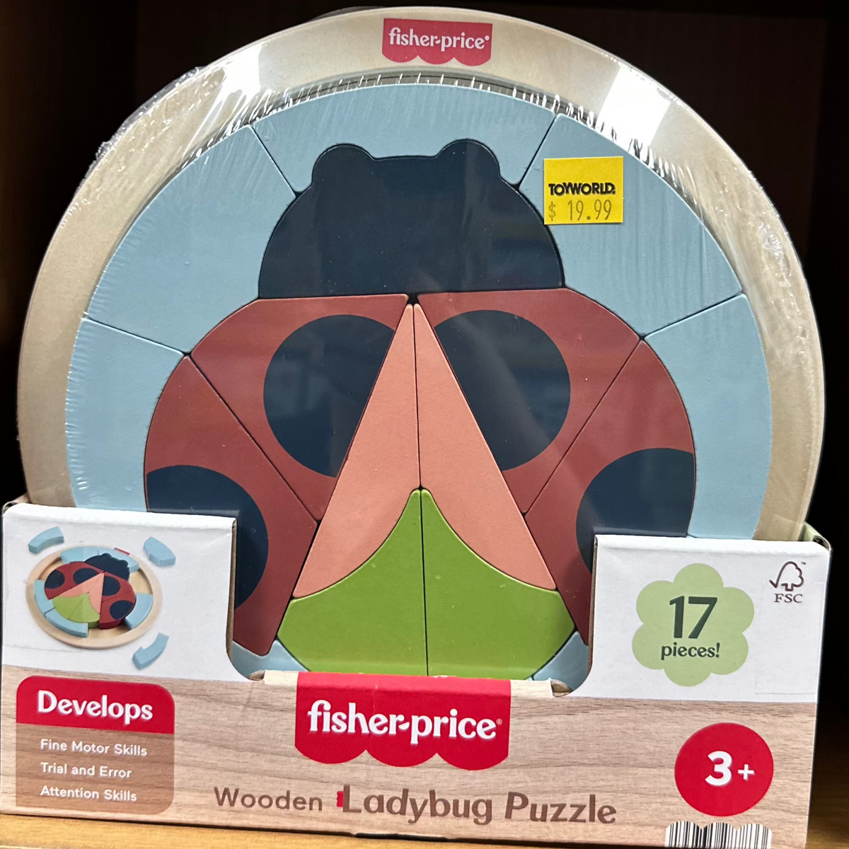 Fisher Price Tiny Garden Wooden Ladybug Puzzle