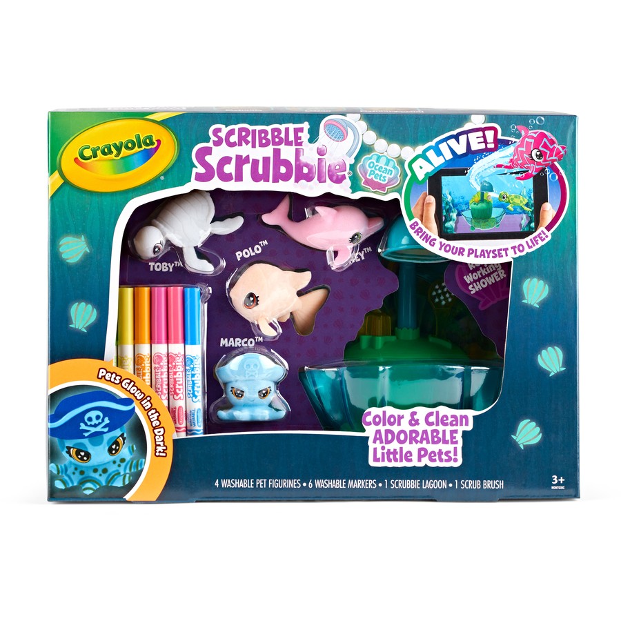 Crayola Scribble Scrubbie Glow Lagoon Ocean Pets