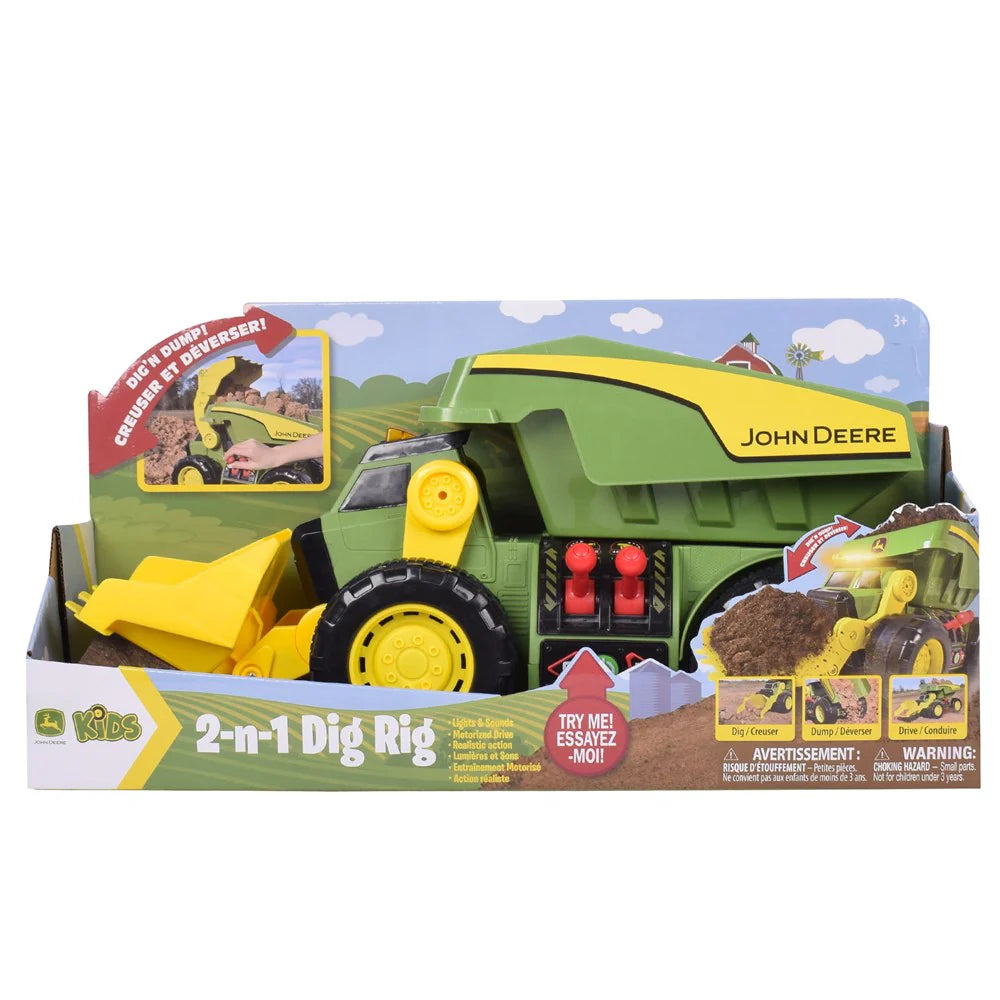 John Deere 46cm Motorised L&amp;S 2 in 1 Dig Rig
