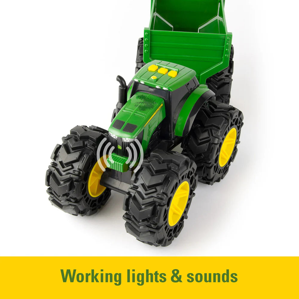 John Deere 20cm Monster Treads L&amp;S Tractor w/ Wagon