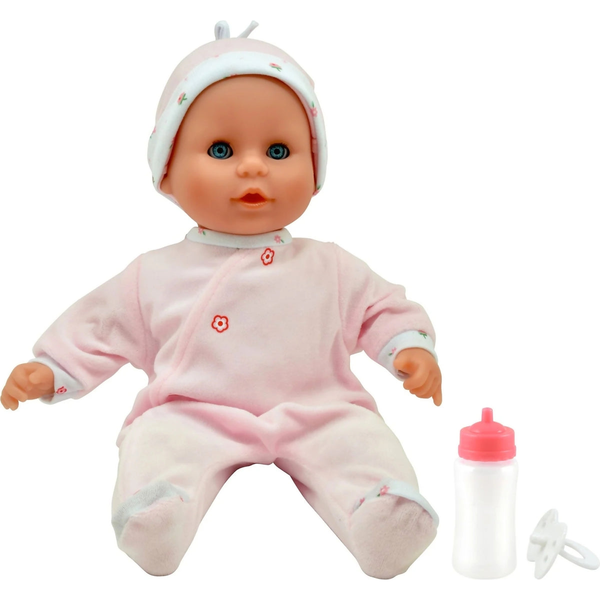 Dolls World Little Treasure 38cm (15") Soft Bean Bodied Doll Pink Outfit