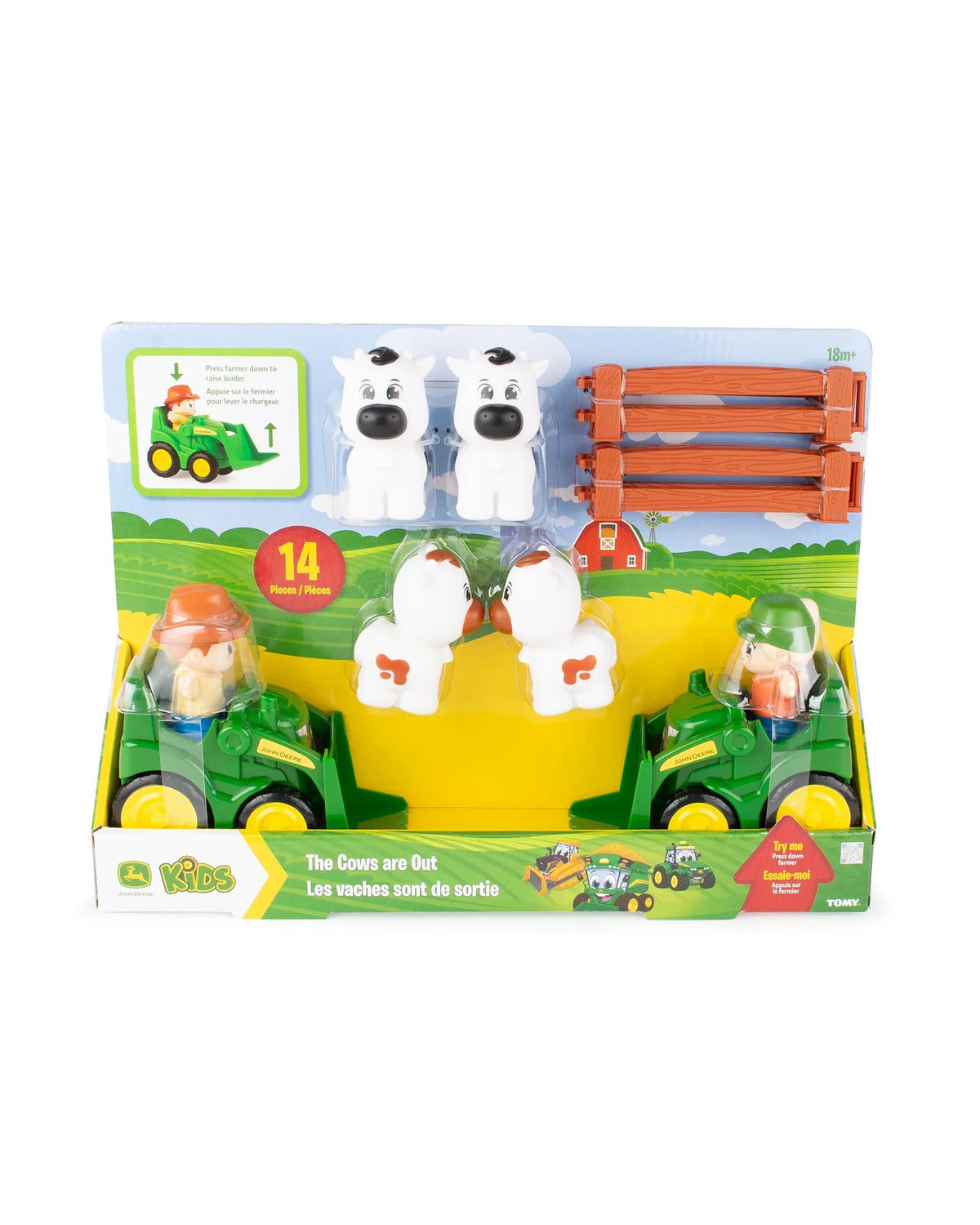 John Deere The Cows Are Out Farm Set