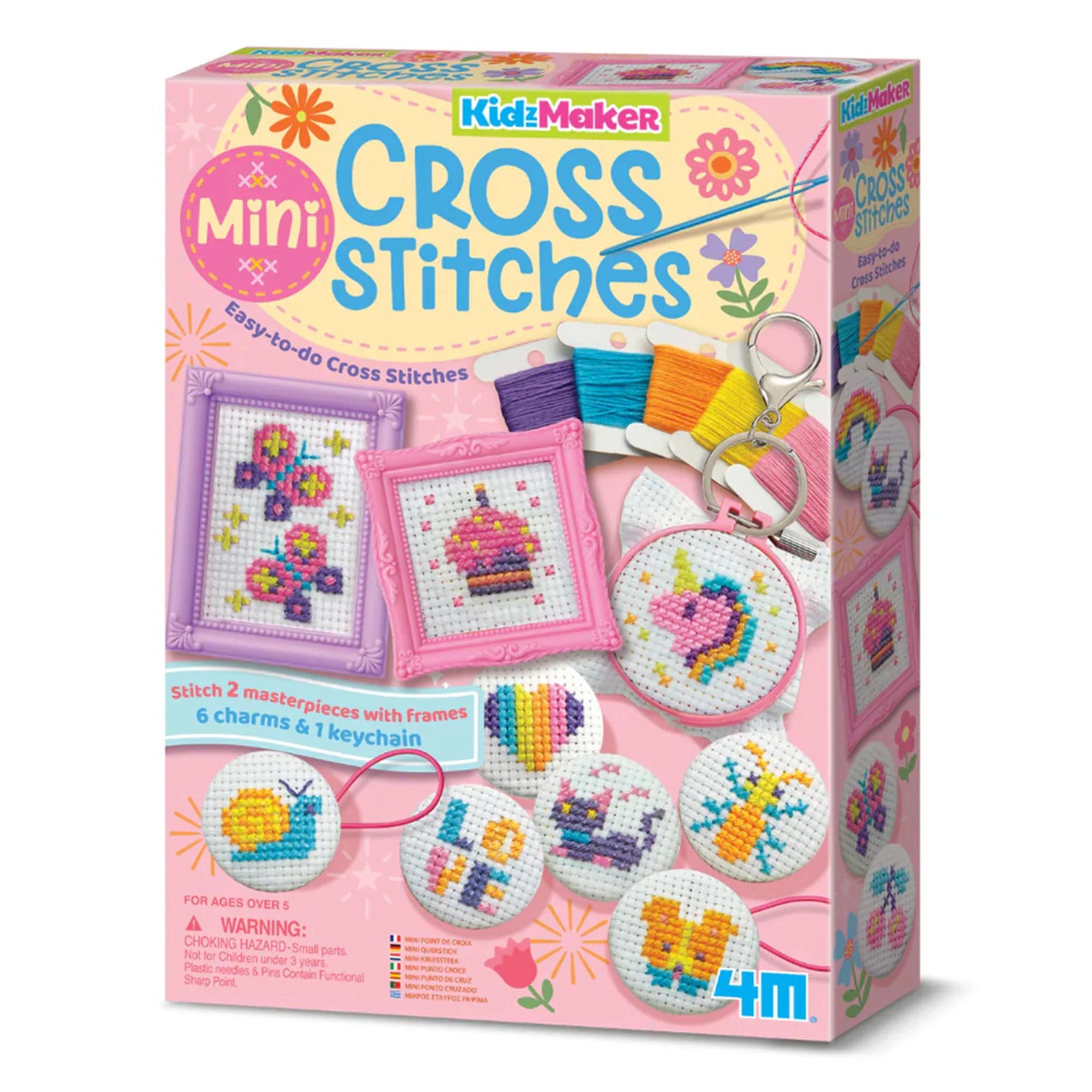 4M KidzMaker Mini Cross Stitch Buttons