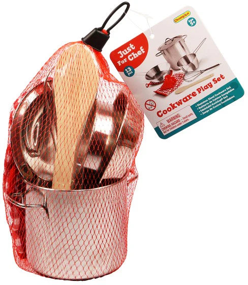 Champion Just For Chef 13pc Metal Cookware Play Set in Net Bag