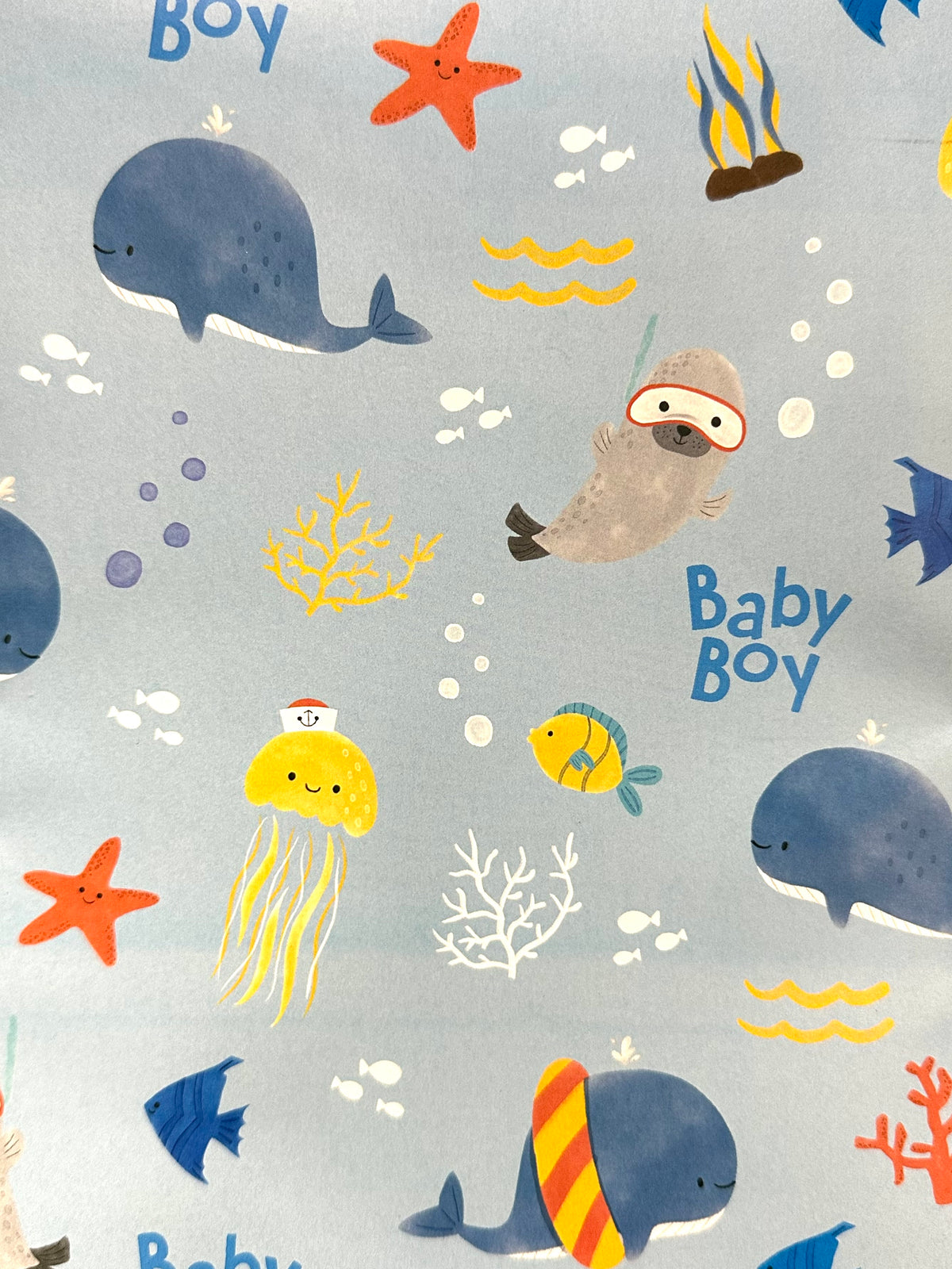 Wrap Folded Baby Boy Sea