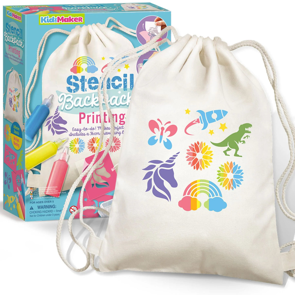 4M Kidz Maker Stencil Backpack Printing