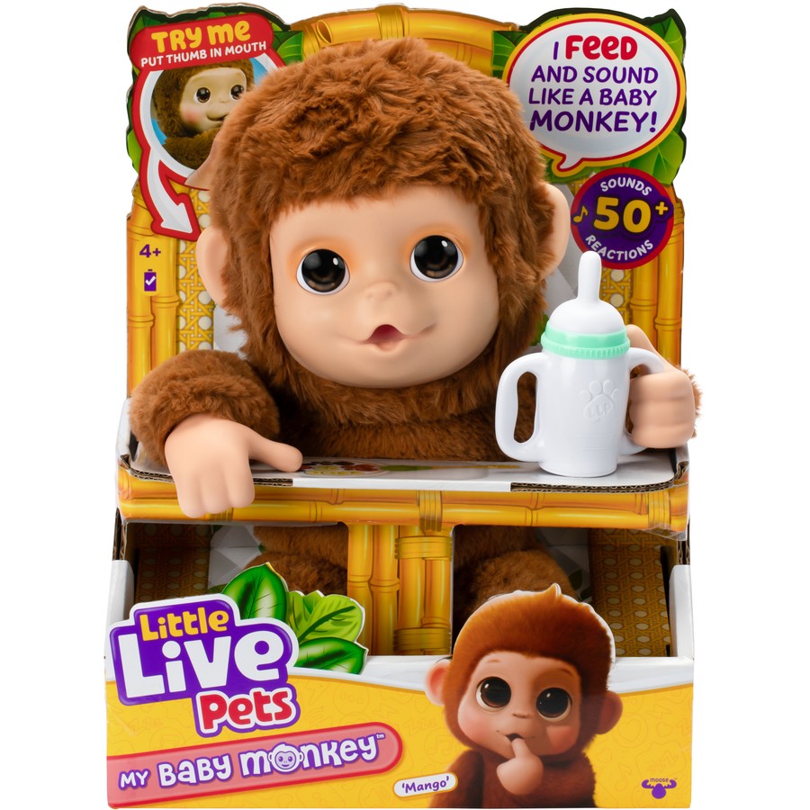 Little Live Pets Mango My Baby Monkey incl 3 x AA demo batteries