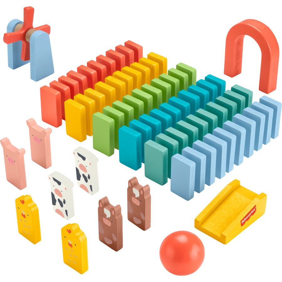 Fisher Price Wooden Domino Run Playset