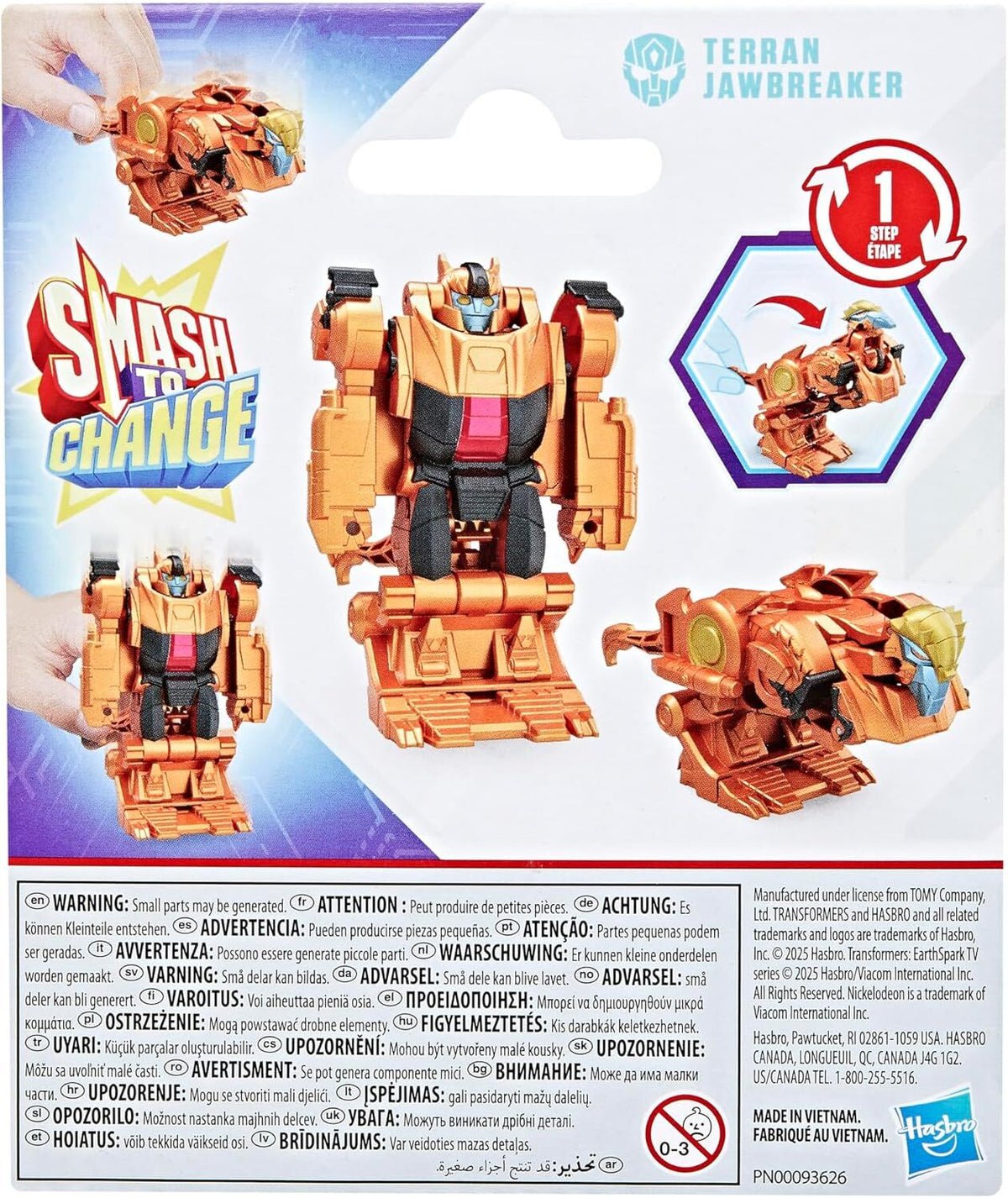 Transformers Earthspark 1 Step Smash Changer - Terran Jawbreaker