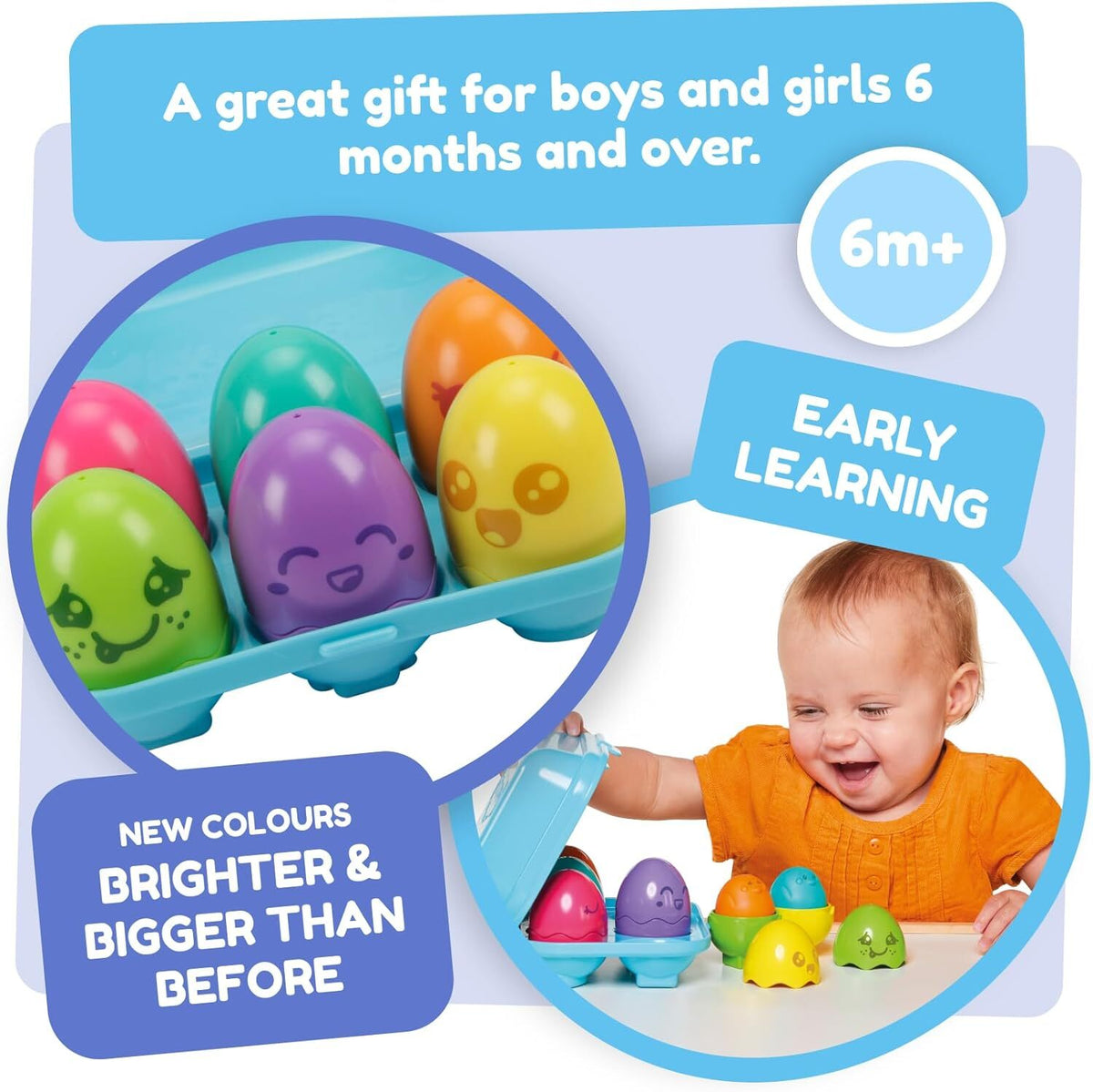 Tomy Hide &amp; Squeak Eggs Bright Chicks
