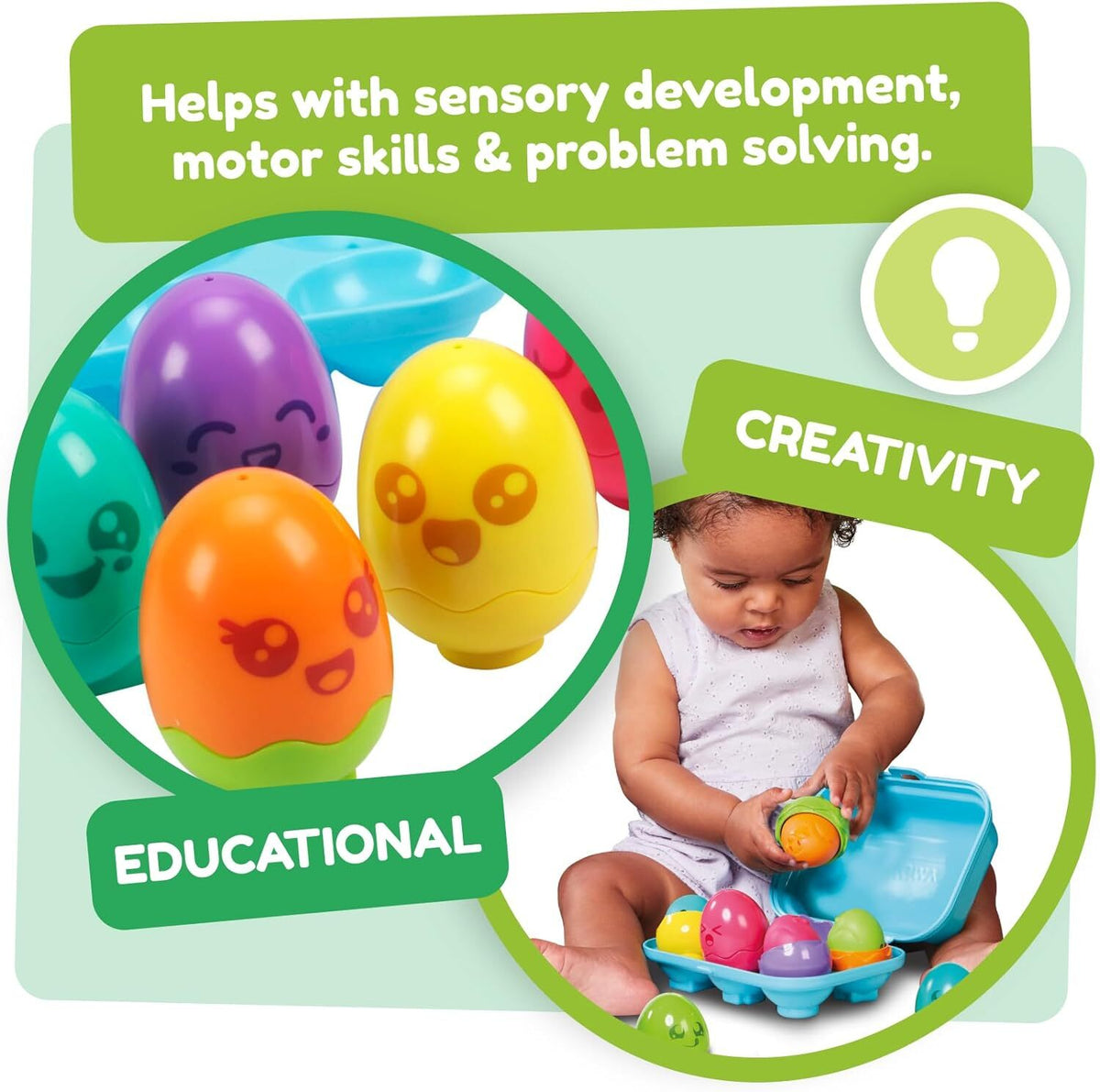 Tomy Hide &amp; Squeak Eggs Bright Chicks