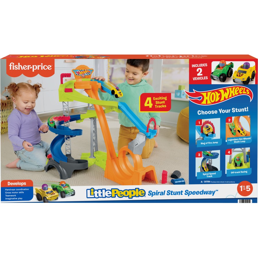 Fisher Price Little People Hot Wheels Spiral Stunt Speedway