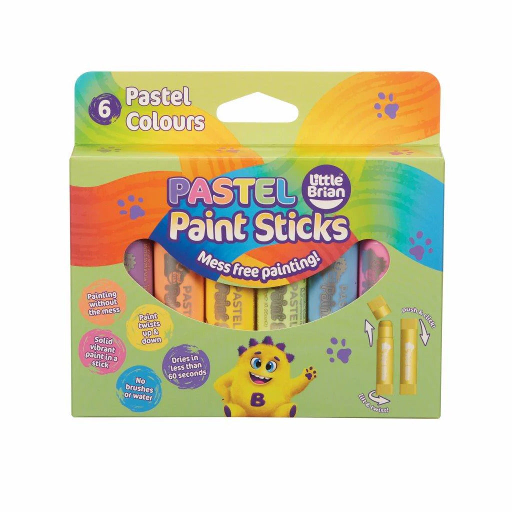Little Brian Paint Sticks Pastel 6 Pack