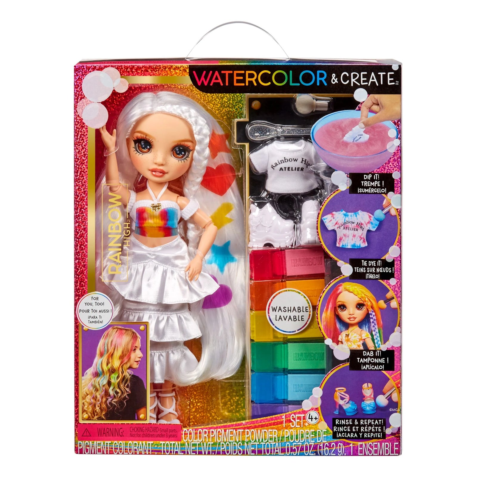 Rainbow High Watercolor & Create Theme Doll Brown Eyes