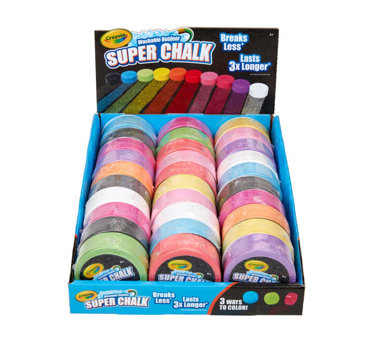 Crayola Washable Sidewalk Super Chalk Asstd Cols