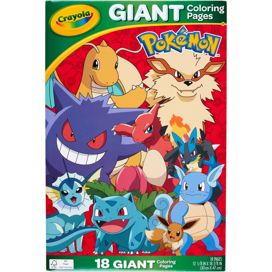 Crayola Giant Colouring Pages Pokemon