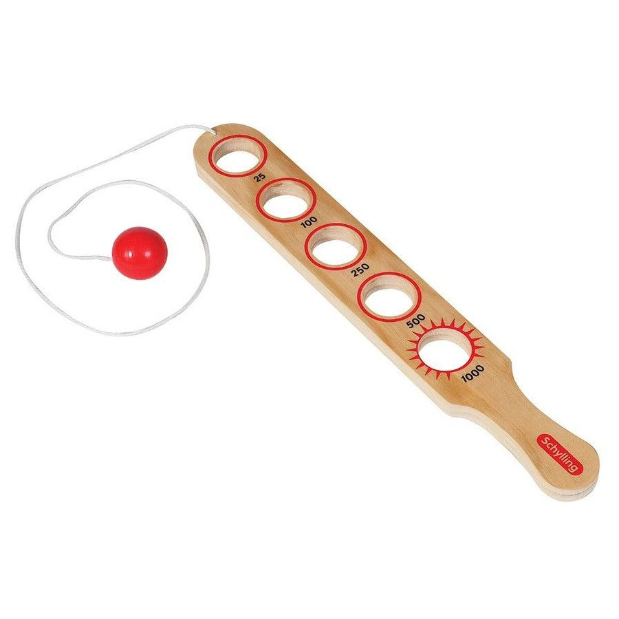 Schylling Flip Stick 5 Hole Paddle Ball Game