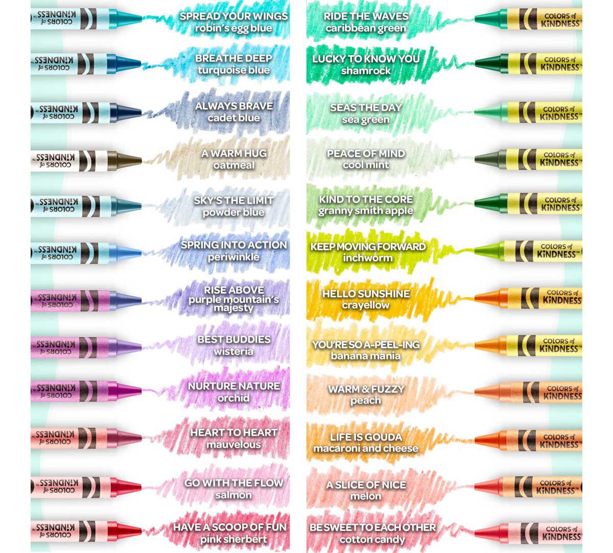 Crayola Colour Of Kindness 24 Pack Crayons