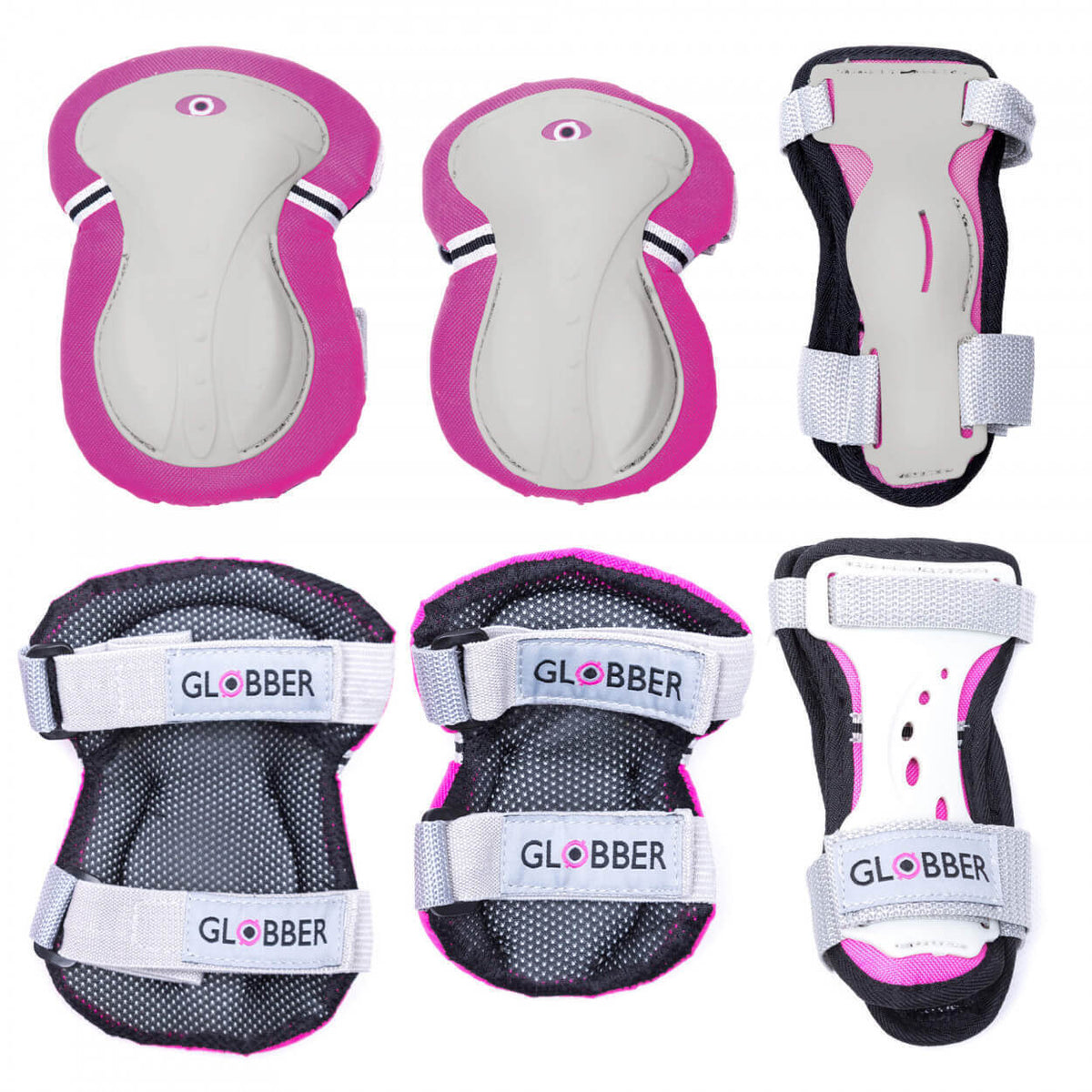 Globber Junior Protective Pad Set XS DEEP PINK