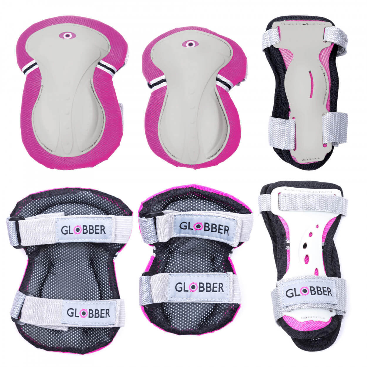 Globber Junior Protective Pad Set XS DEEP PINK