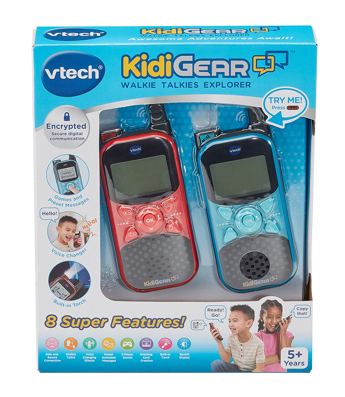Vtech KidiGear Walkie Talkies Explorer Blue/Red req 6 x AAA batteries