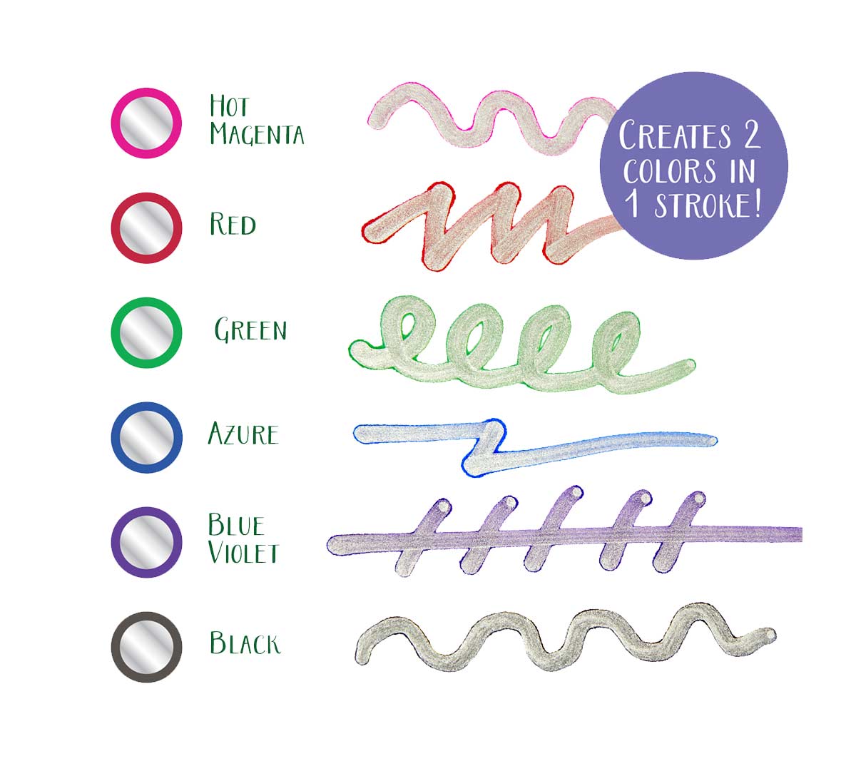 Crayola Signature Metallic Outline Markers 6 Pack