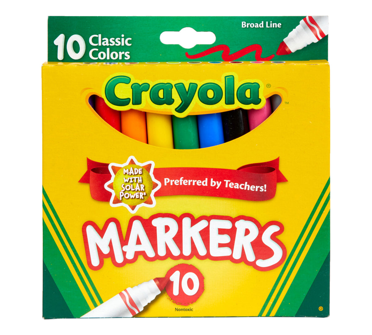 Crayola 10Ct Classic Broadline Markers
