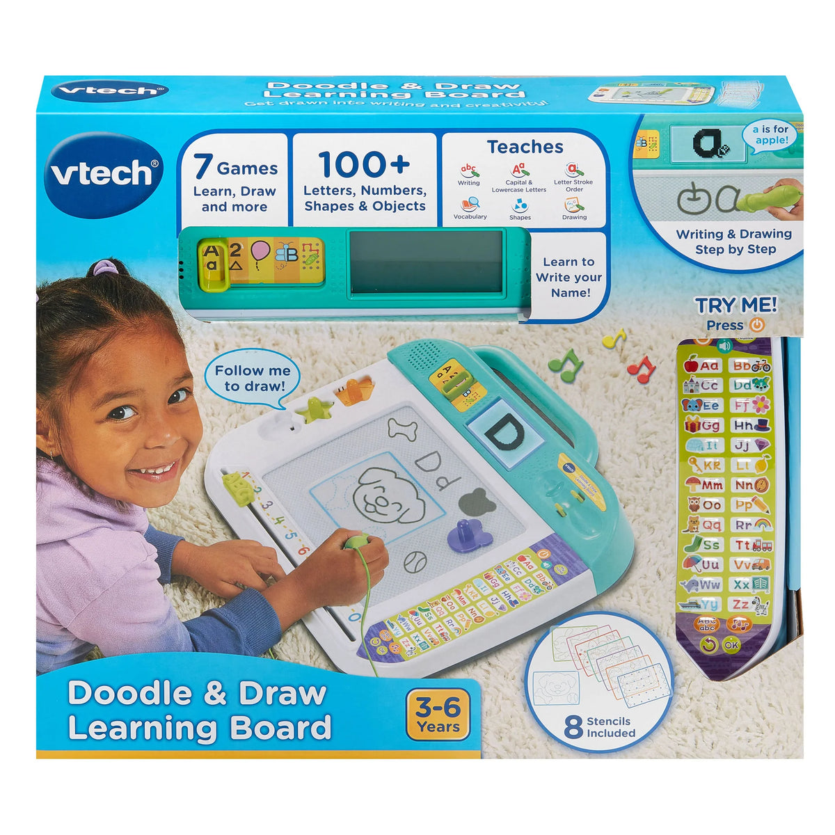 Vtech Doodle &amp; Draw Learning Board incl 2 x AA demo batteries