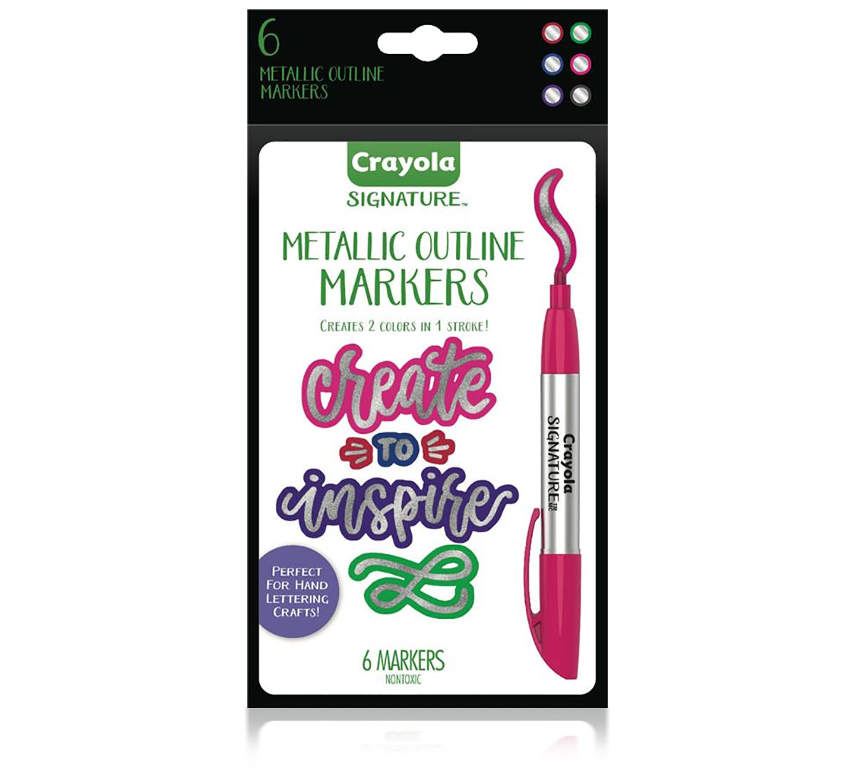 Crayola Signature Metallic Outline Markers 6 Pack
