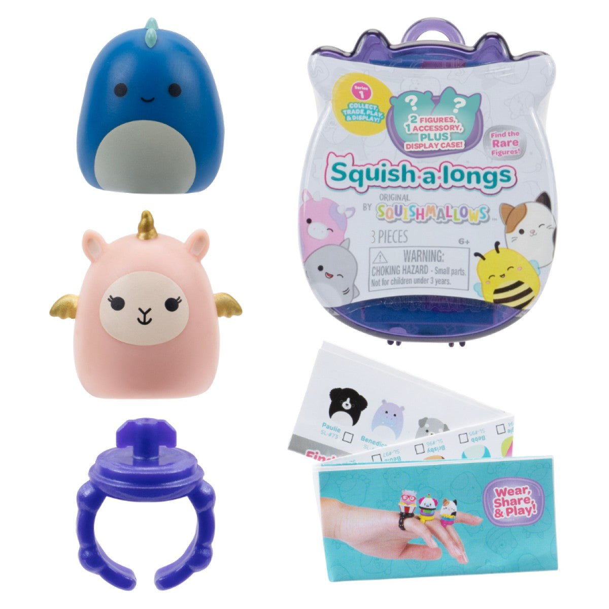 Squishmallows Squish-a-longs Collectable Figures Assorted