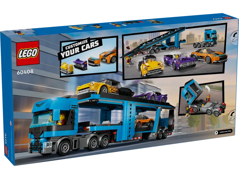 Lego 60408 City Car Transporter Truck with Sports Cars