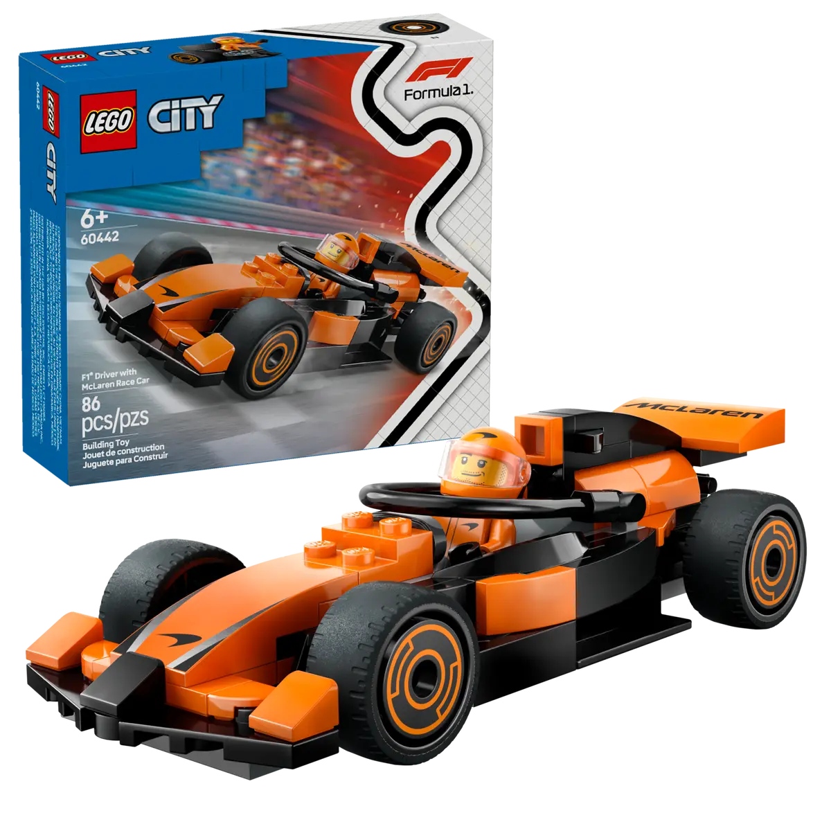 Lego 60442 City Formula 1 Driver with McLaren Race Car