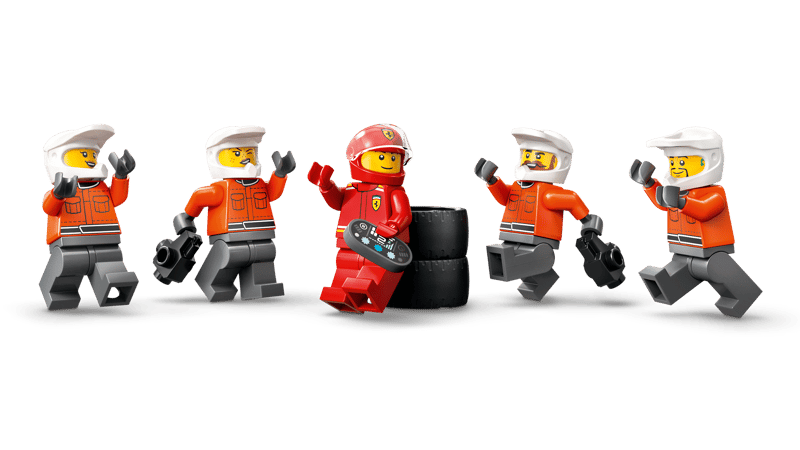 Lego 60443 City Formula 1 Pit Stop &amp; Pit Crew with Ferrari Car