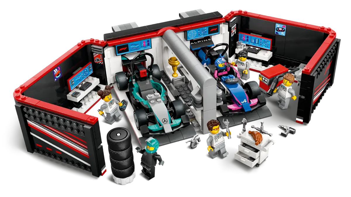Lego 60444 City Formula 1 Garage &amp; Mercedes-AMG &amp; Alpine Cars