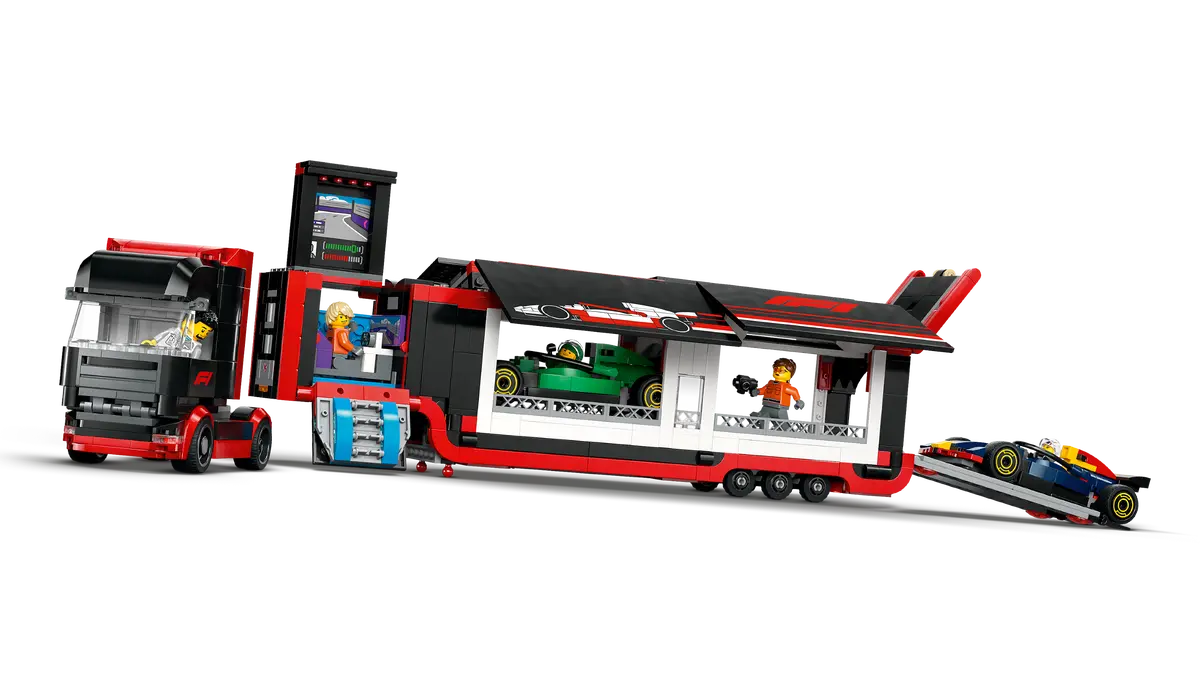 Lego 60445 City Formula 1 Truck with RB20 &amp; AMR24 F1 Cars