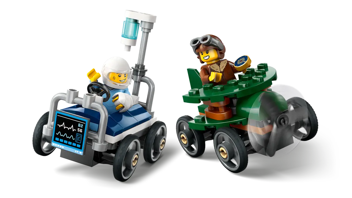 Lego 60459 CITY Airplane VS Hospital Bed Race Car Pack
