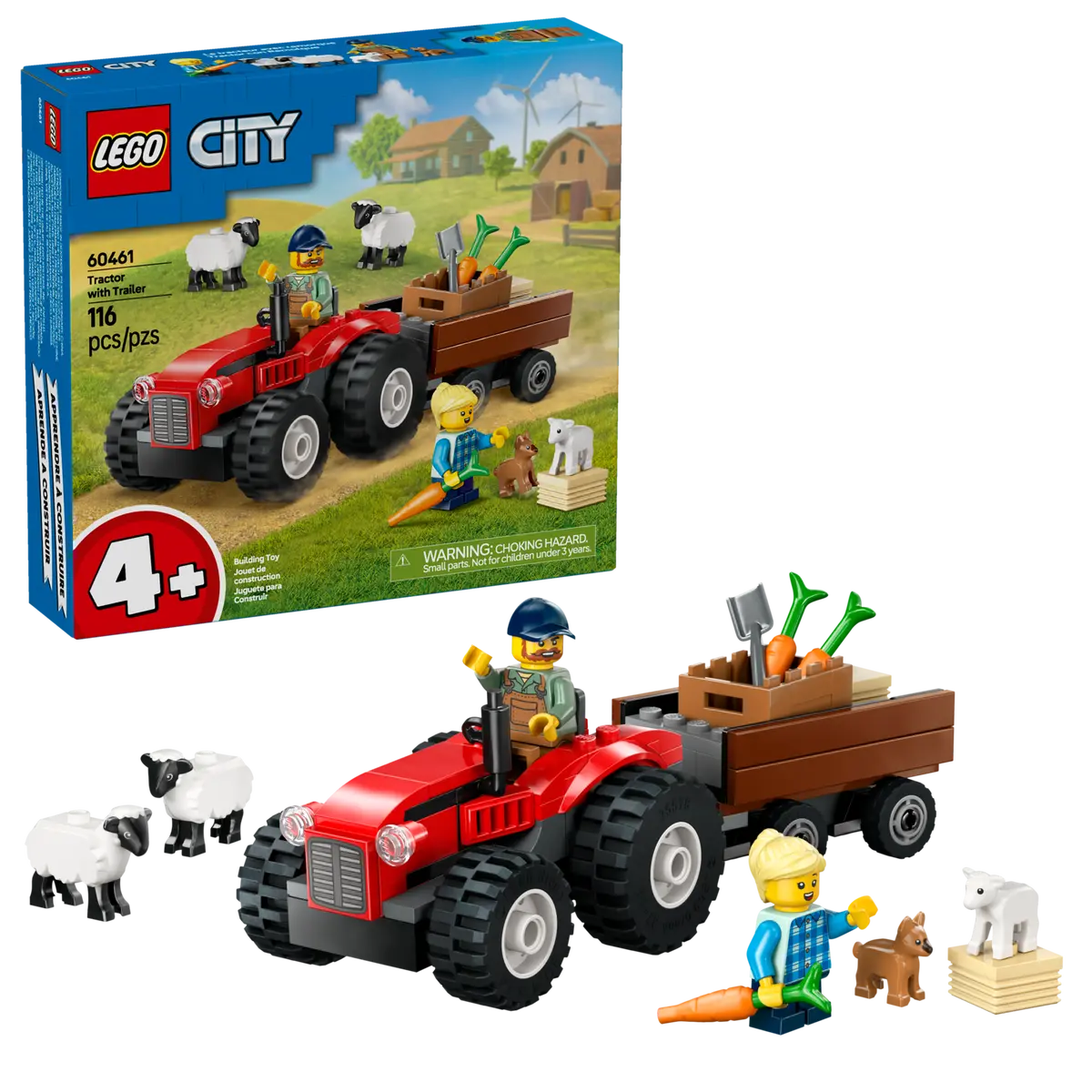 Lego 60461 City Red Farm Tractor with Trailer &amp; Sheep