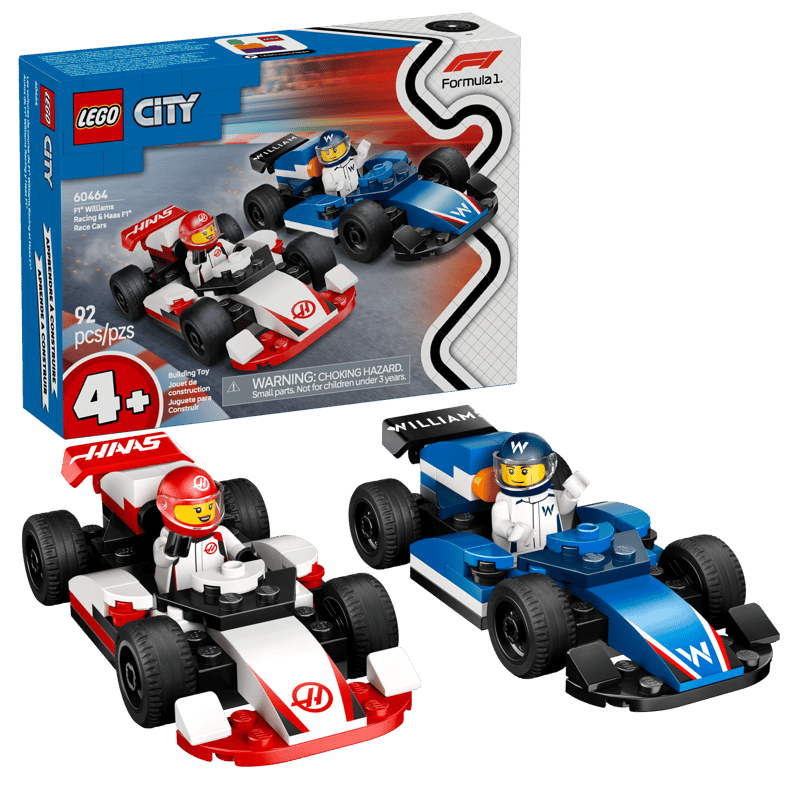Lego 60464 City Formula 1 Williams Racing & Haas F1 Race Cars