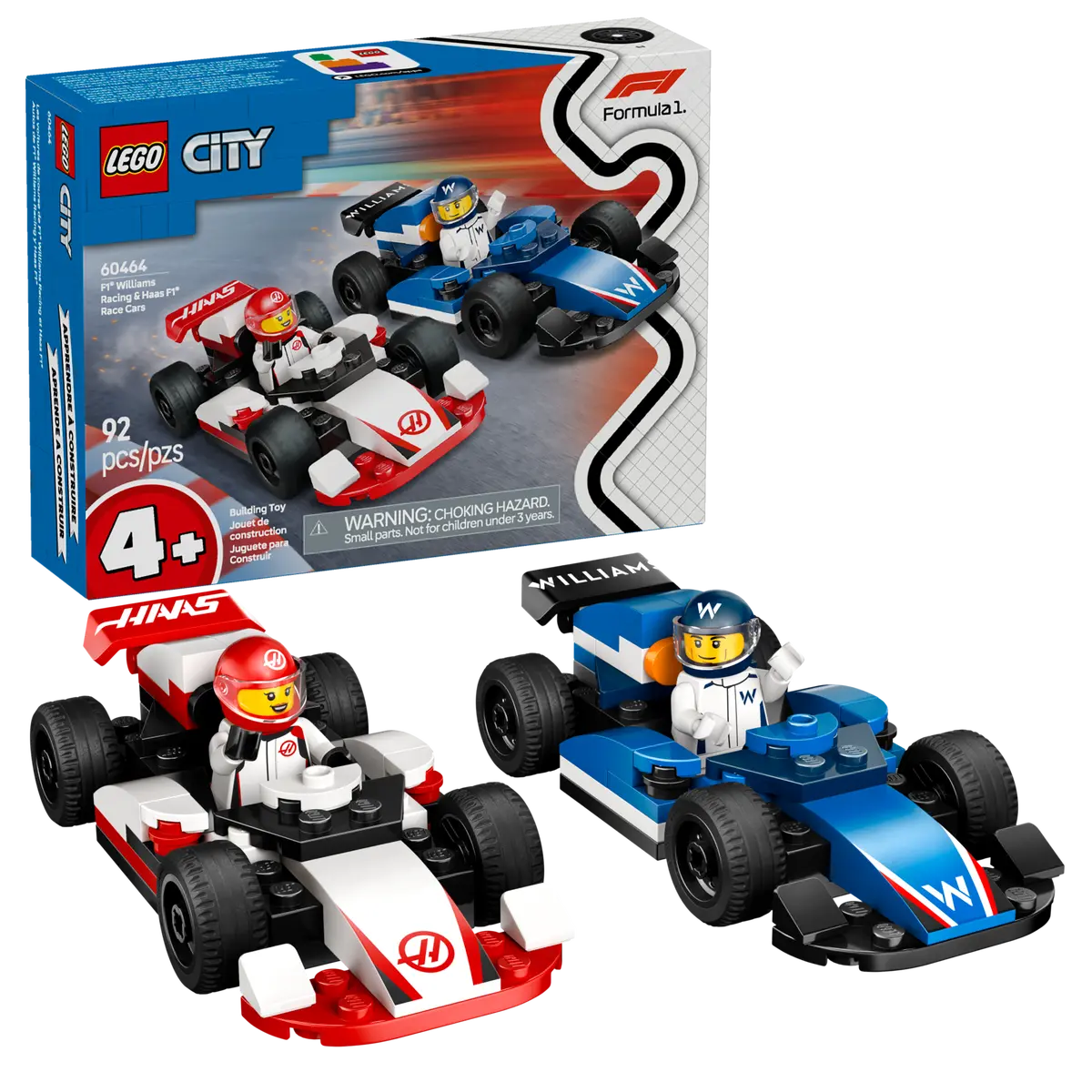 Lego 60464 City Formula 1 Williams Racing & Haas F1 Race Cars