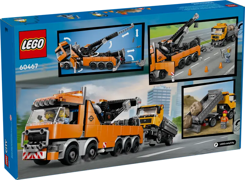 Lego 60467 City Heavy Duty Recovery Tow Truck with Crane