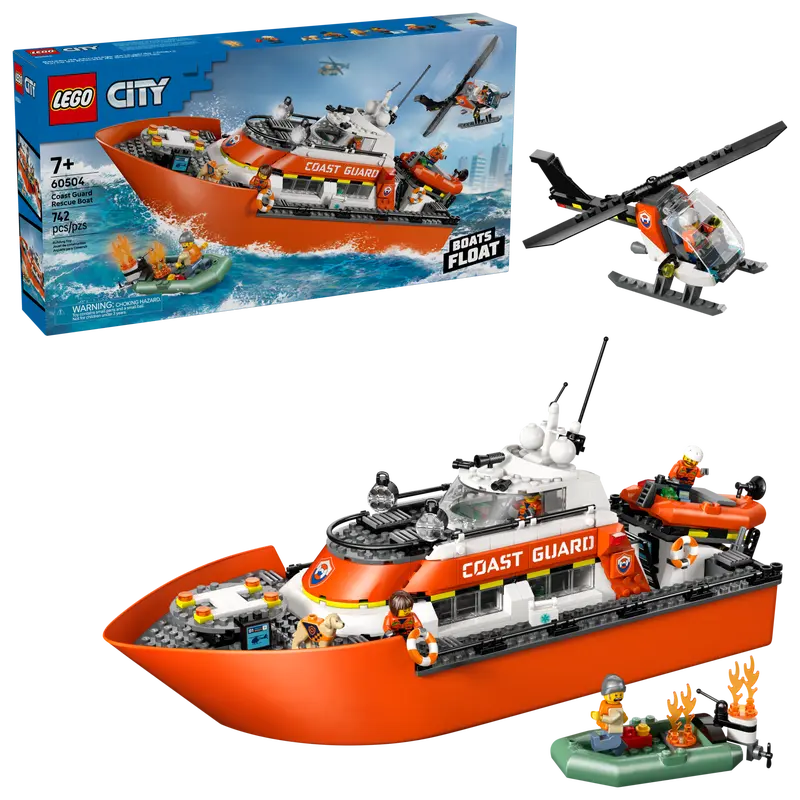 Lego 60504 Coast Guard City Rescue Boat and Helicopter