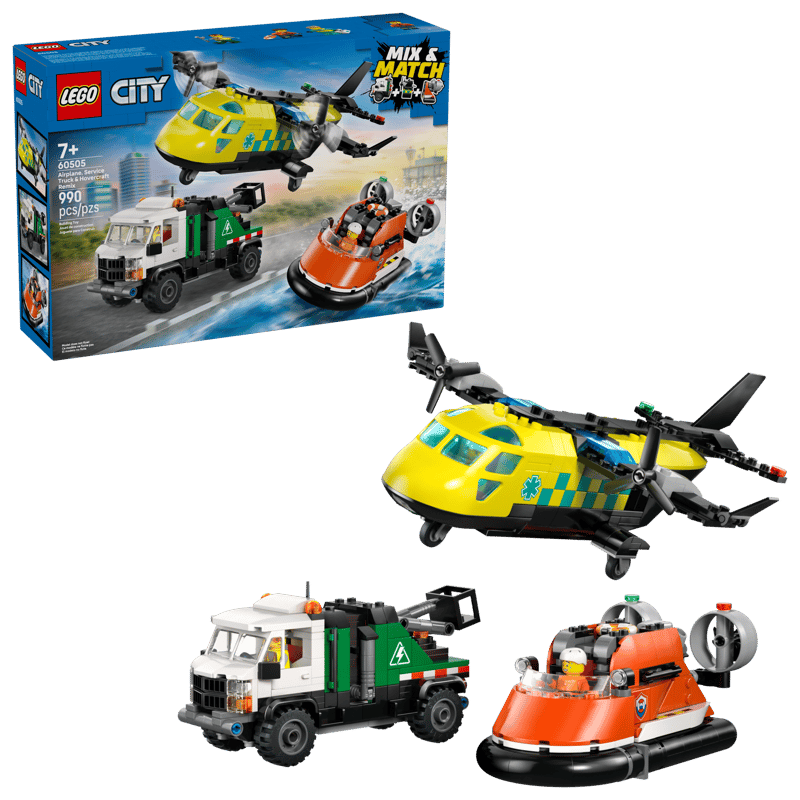 Lego 60505 City Airplane Service Truck & Hovercraft Remix