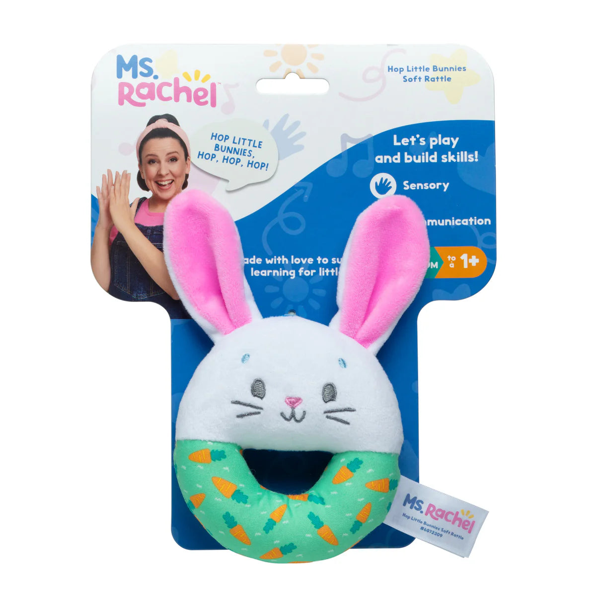 Ms. Rachel Hop Little Bunnies Soft Rattle